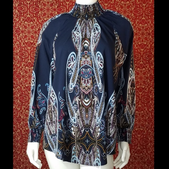 Chico's Tops - NEW CHICO"S Navy paisley sleeve blouse 2